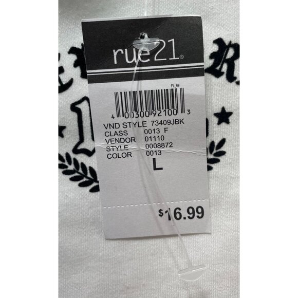 Rue 21 - Women's Short Sleeves T-Shirt - Graphic Tee - White - Large - Picture 8 of 12